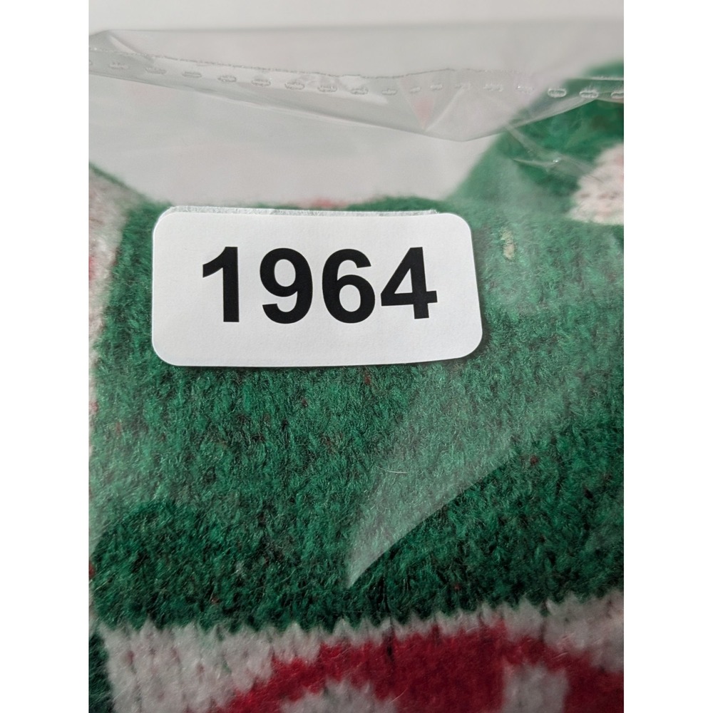 TipsyElves Peppermint Cropped Cardigan Sweater Large Buttons Ugly Christmas - Picture 8 of 8